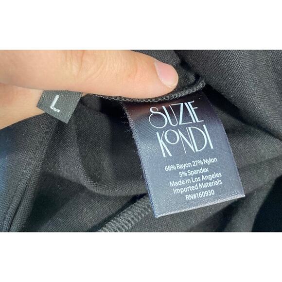 NWT Suzie Kondi High Waist Boot Cut Pants in Black - Picture 8 of 8